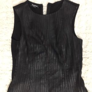 Bebe Eco Leather Top With Zipper, Size S